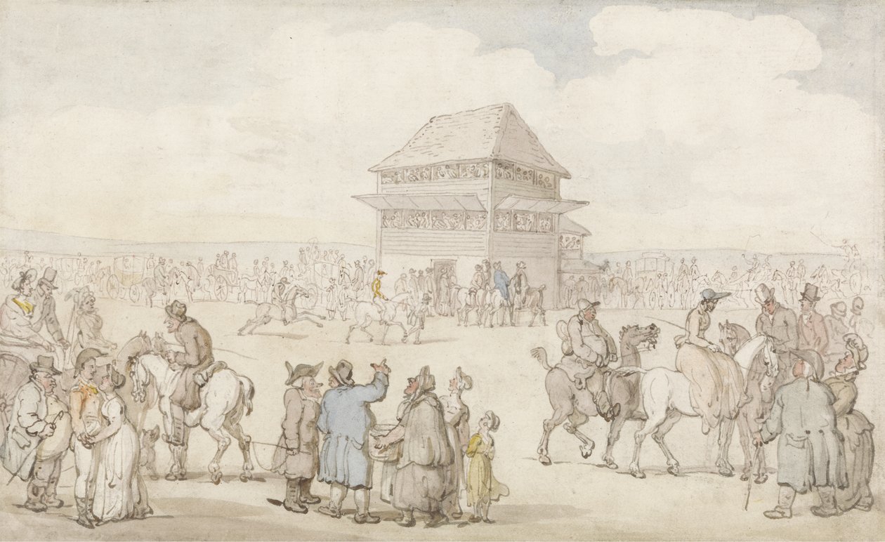 اجتماع سباق مزدحم ، حوالي 1805-10 (قلم حبر وحبر و - ج على ورق) بواسطة توماس رولاندسون