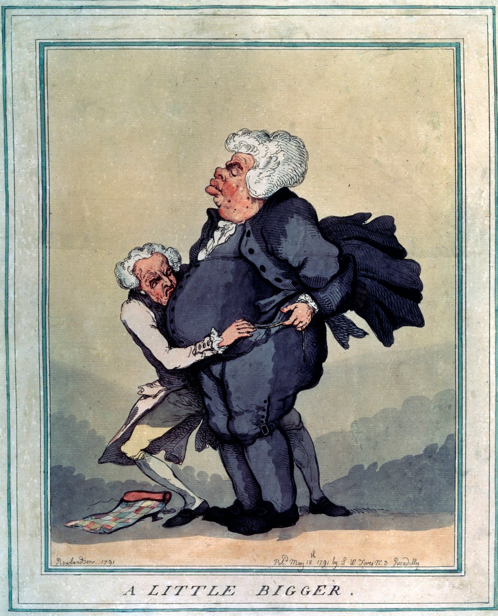 أكبر قليلاً ، 1791. بواسطة توماس رولاندسون