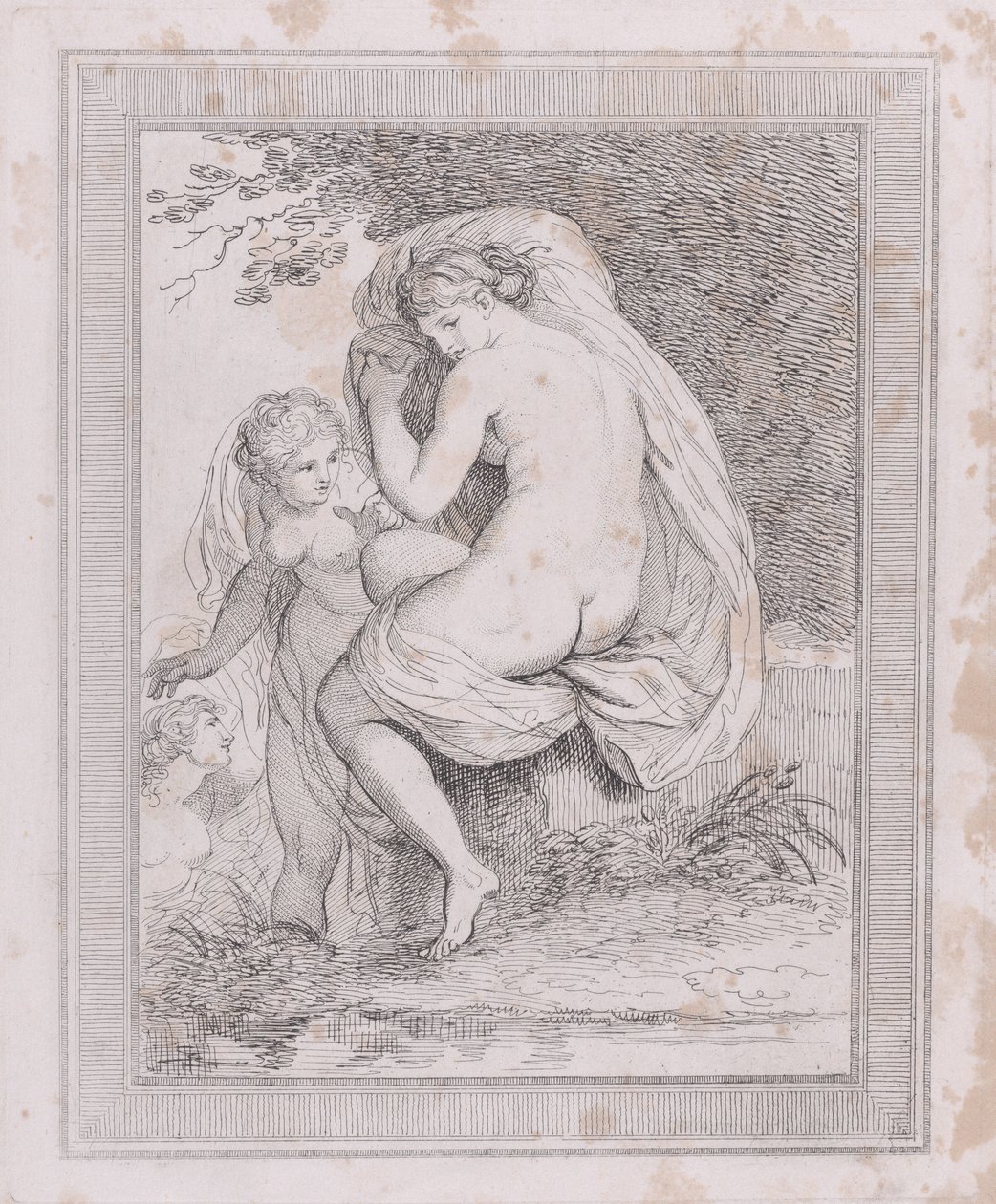 A Nymph Drying نفسها ، 1790-99. ، 1790-99. بواسطة توماس رولاندسون