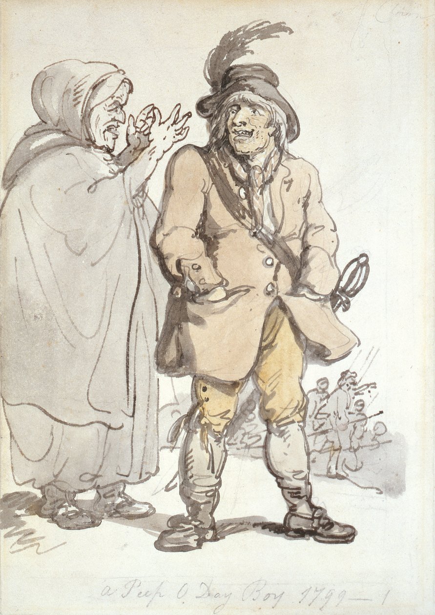 A Peep O Day Boy، 1799 (حبر ومرحاض على ورق) بواسطة توماس رولاندسون