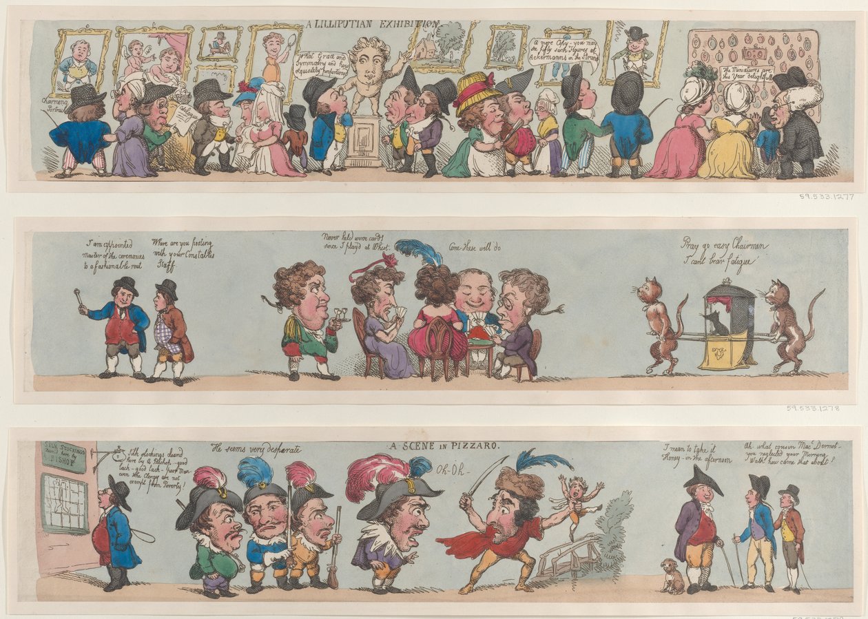 مشهد في Pizzaro ، Grotesque Borders for Rooms & Halls ، 1799-1800. ، 1799-1800. بواسطة توماس رولاندسون
