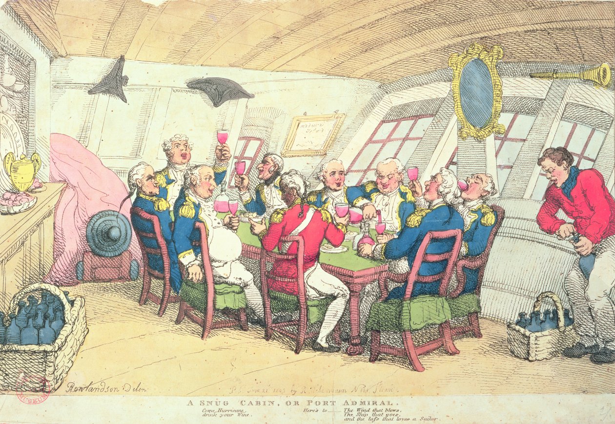 A Snug Cabin أو Port Admiral (نقش ملون) بواسطة توماس رولاندسون