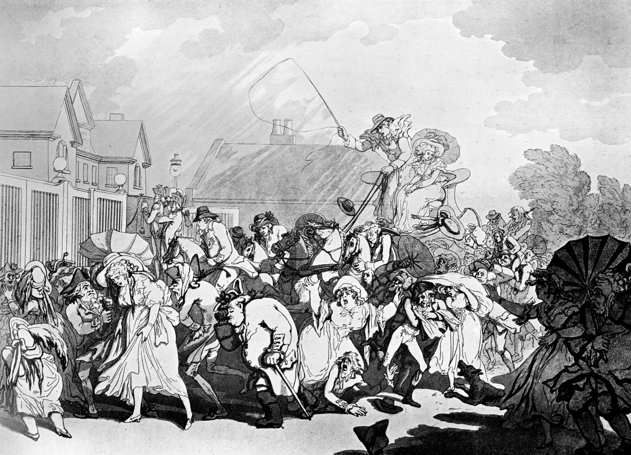 صرخة مفاجئة في هايد بارك ، c1791. بواسطة توماس رولاندسون