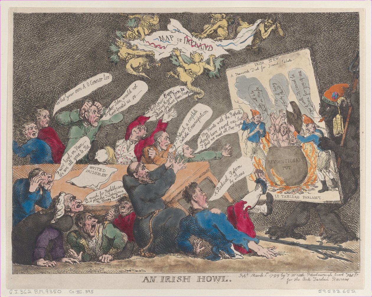 عواء إيرلندي ، 1 مارس 1799 ، 1 مارس 1799. بواسطة توماس رولاندسون