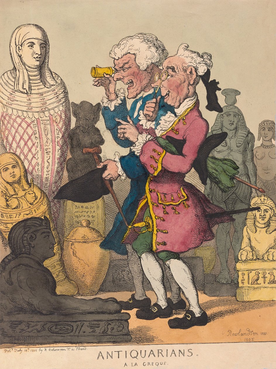 Antiquarians a la Greque ، حانة. 1805 (نقش يدوي) بواسطة توماس رولاندسون