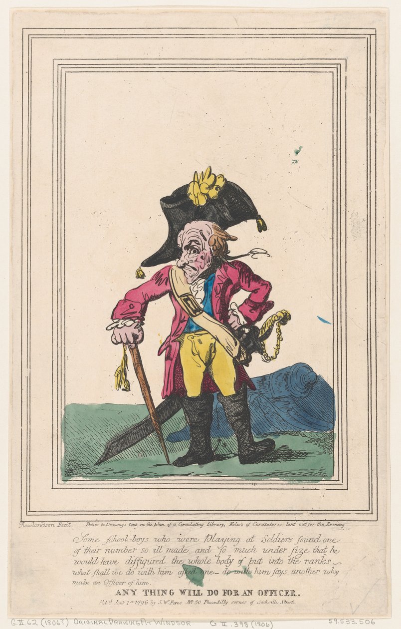أي شيء سيفعل للضابط ، 1 يناير 1796 ، 1 يناير 1796. بواسطة توماس رولاندسون