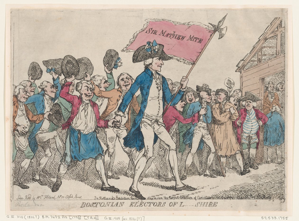 ناخبو بوسطن في L-Shire ، 1790. ، 1790. بواسطة توماس رولاندسون