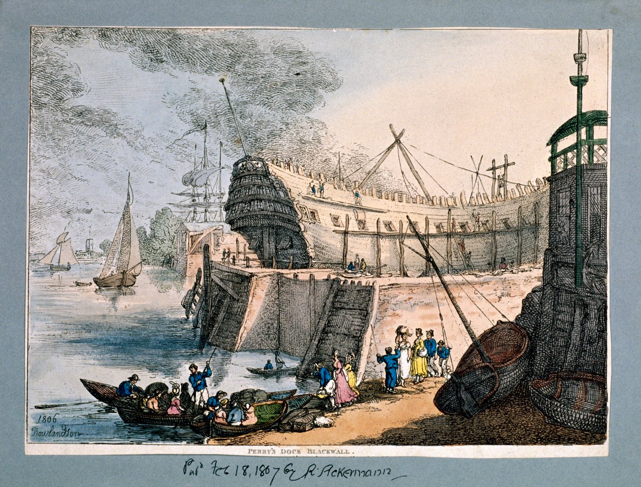 برونزويك دوك ، بلاك وول ، لندن ، 1806 بواسطة توماس رولاندسون