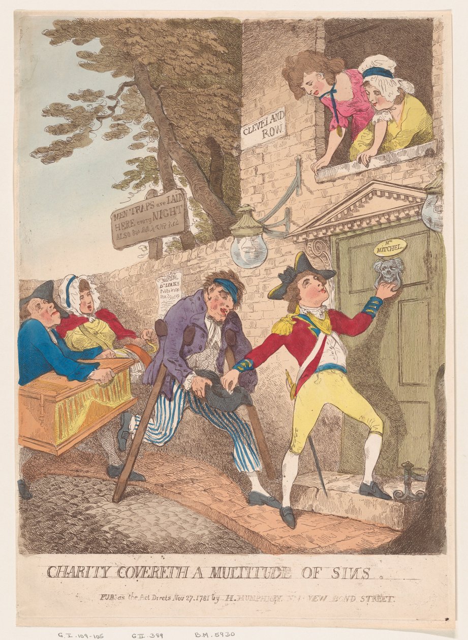 الصدقة تغطي العديد من الخطايا ، 27 نوفمبر 1781 ، 27 نوفمبر 1781. بواسطة توماس رولاندسون
