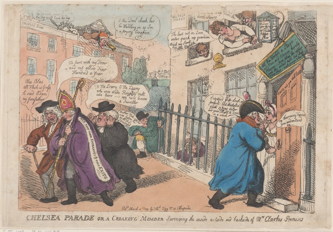 موكب تشيلسي أو عضو نعيق يقوم بمسح الداخل من الخارج والجزء الخلفي من ... ، 4 مارس 1809. بواسطة توماس رولاندسون
