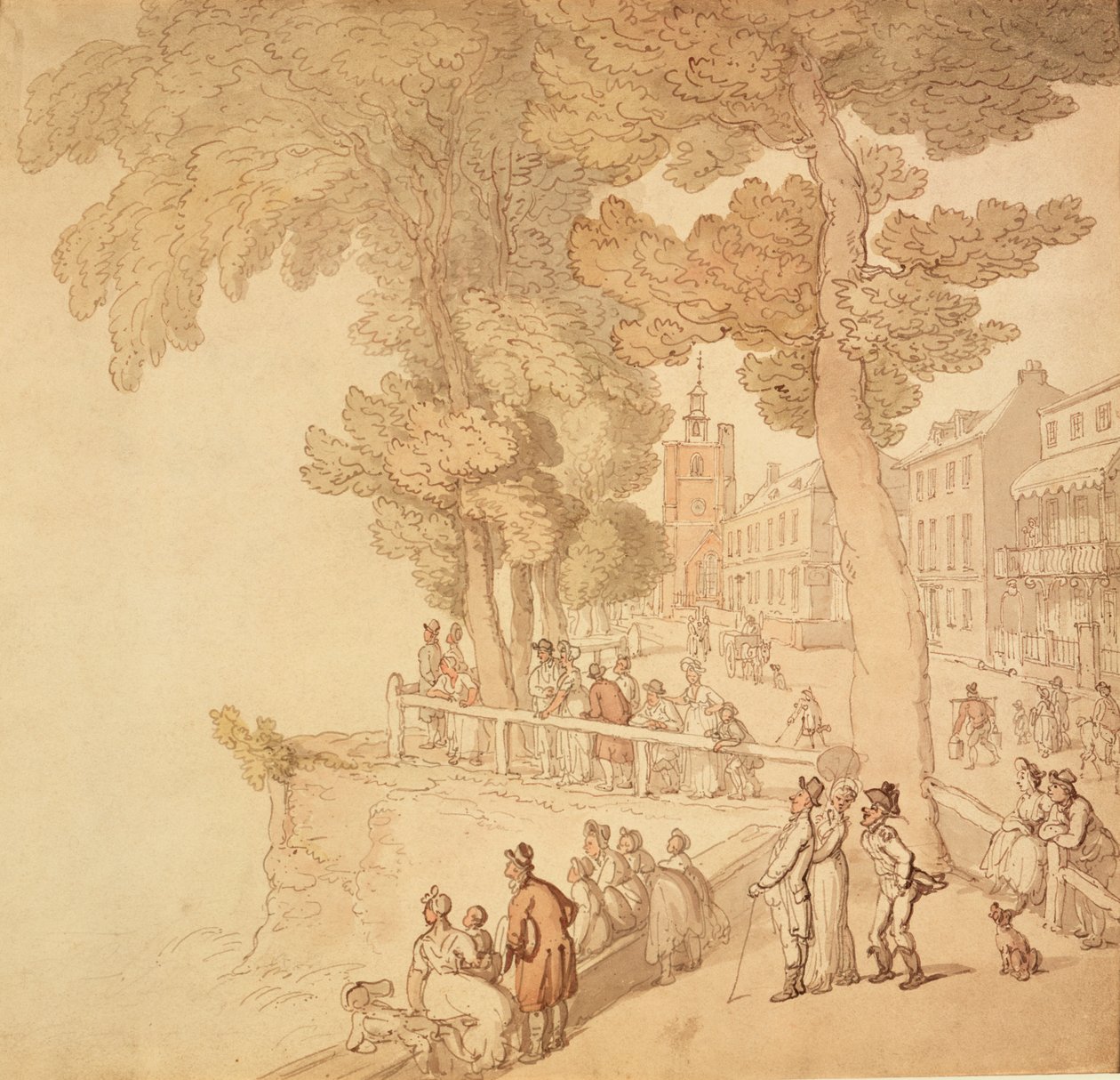 Cheyne Walk ، لندن ، أواخر القرن الثامن عشر وأوائل القرن التاسع عشر بواسطة توماس رولاندسون