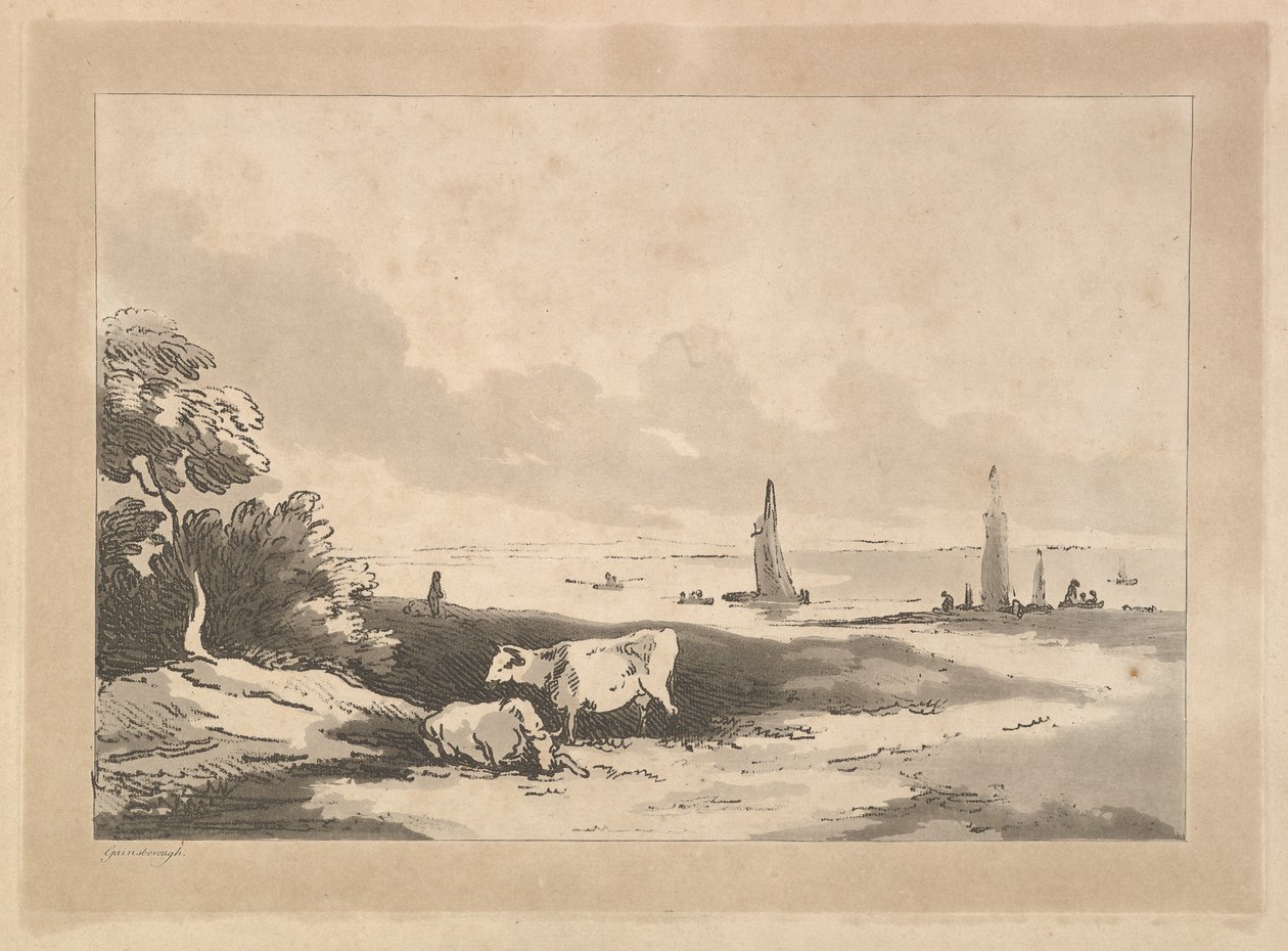 الأبقار والمناظر البحرية ، 1783-89. بواسطة توماس رولاندسون