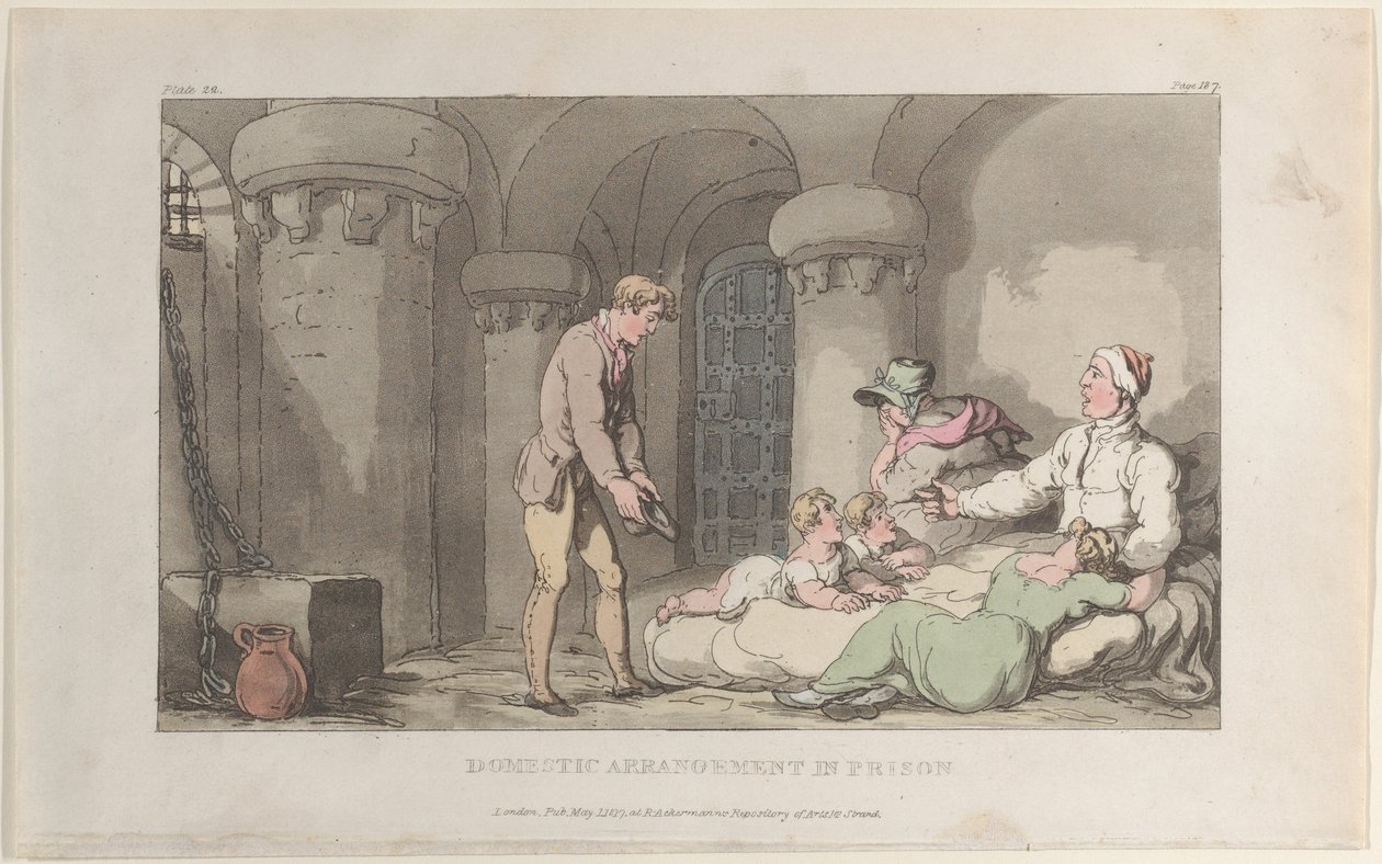 الترتيبات المحلية في السجن ، من نائب ويكفيلد ، 1 مايو 1817. ، 1 مايو ، 1817. بواسطة توماس رولاندسون