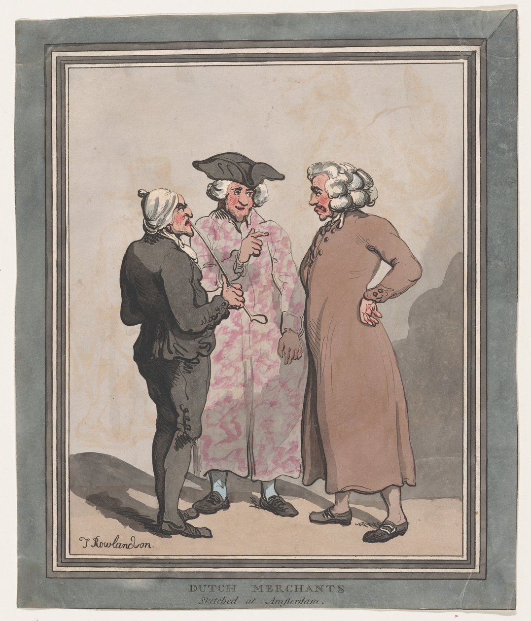 رسم التجار الهولنديين في أمستردام ، 1796-97. ، 1796-97. بواسطة توماس رولاندسون
