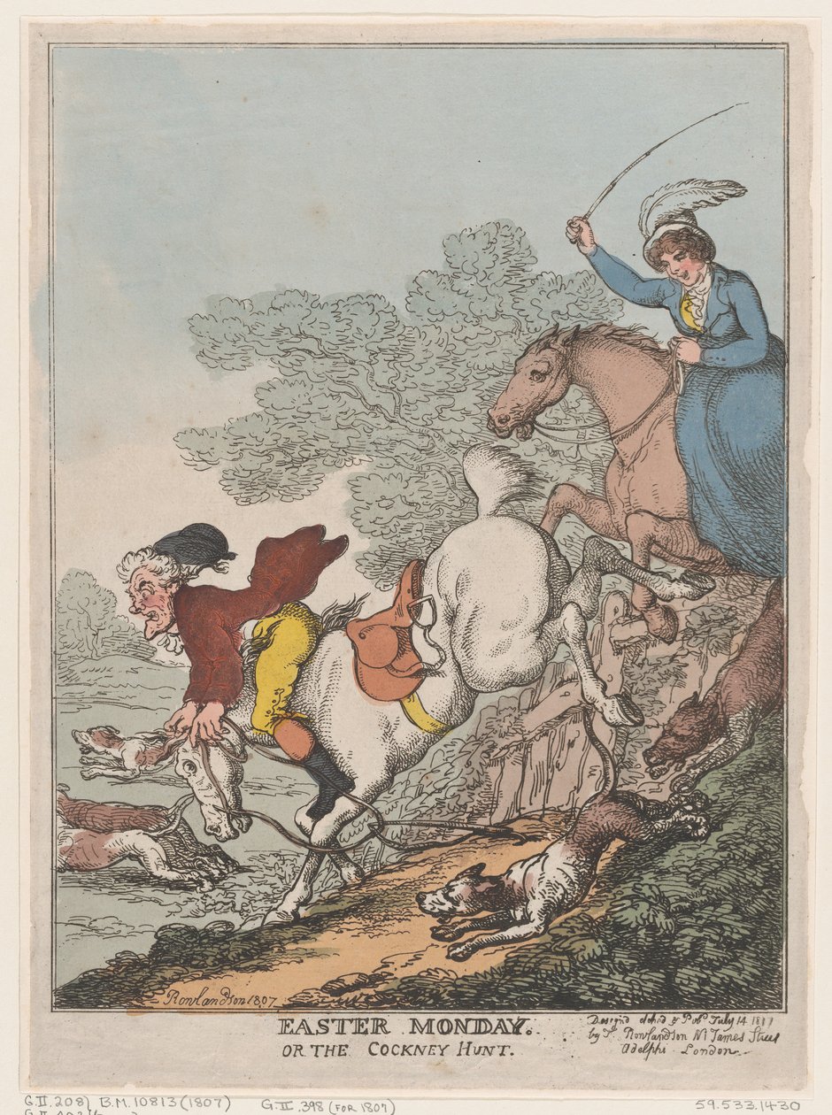 عيد الفصح ، أو The Cockney Hunt ، ١٤ يوليو ١٨٠٧ ، ١٤ يوليو ١٨٠٧. بواسطة توماس رولاندسون