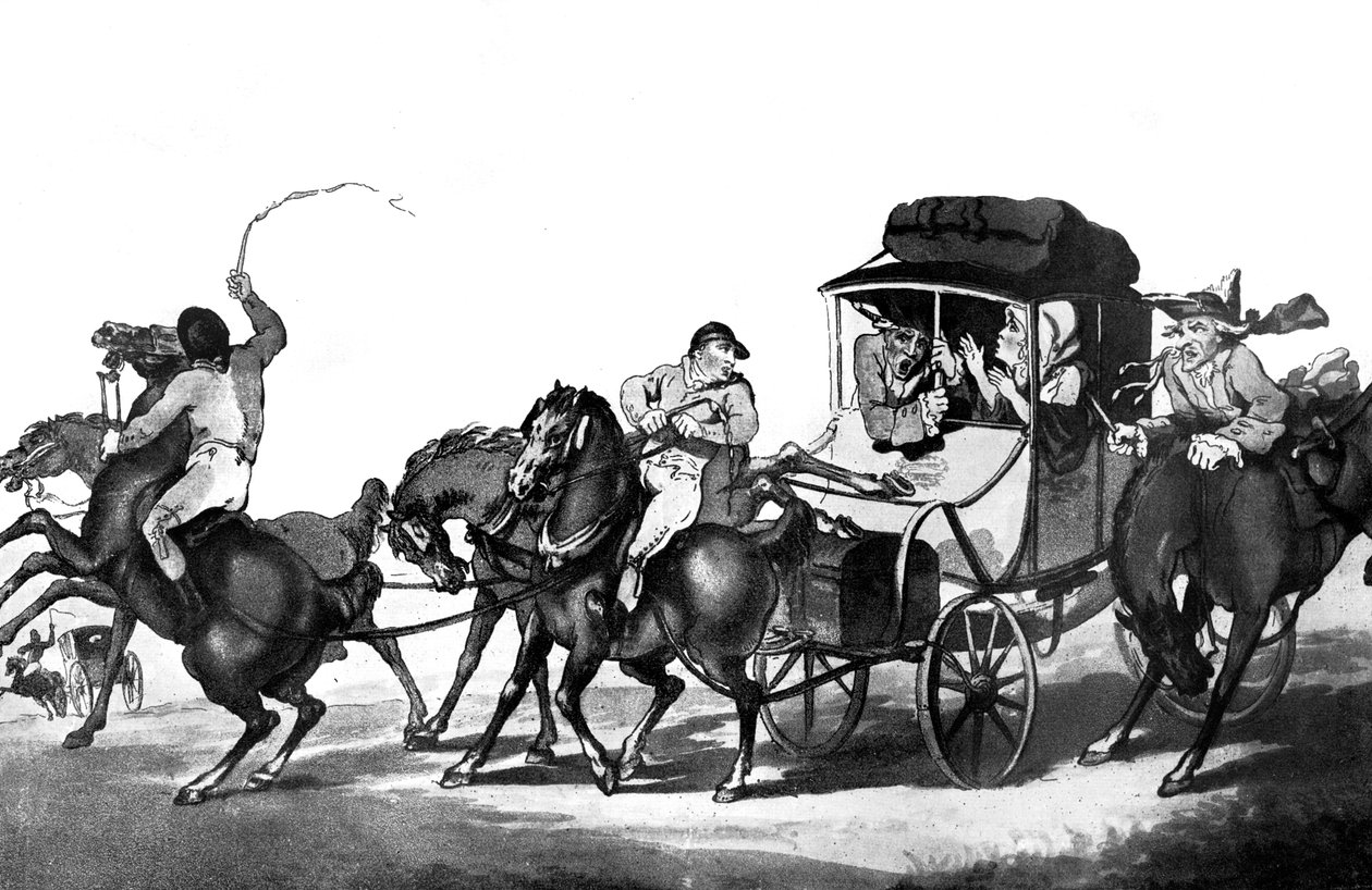 السفر باللغة الإنجليزية ، أو المرحلة الأولى من دوفر ، 1785. بواسطة توماس رولاندسون