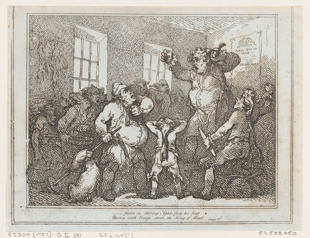 شرسة مثل أياكس يحدق من هذا المقعد ... ، 1787. ، 1787. بواسطة توماس رولاندسون