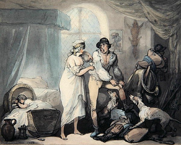 الساعة الرابعة في الريف (ألوان مائية على ورق) بواسطة توماس رولاندسون