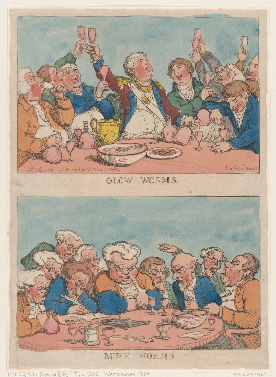 الوهج الديدان ، Muck Worms1812. ، 1812. بواسطة توماس رولاندسون
