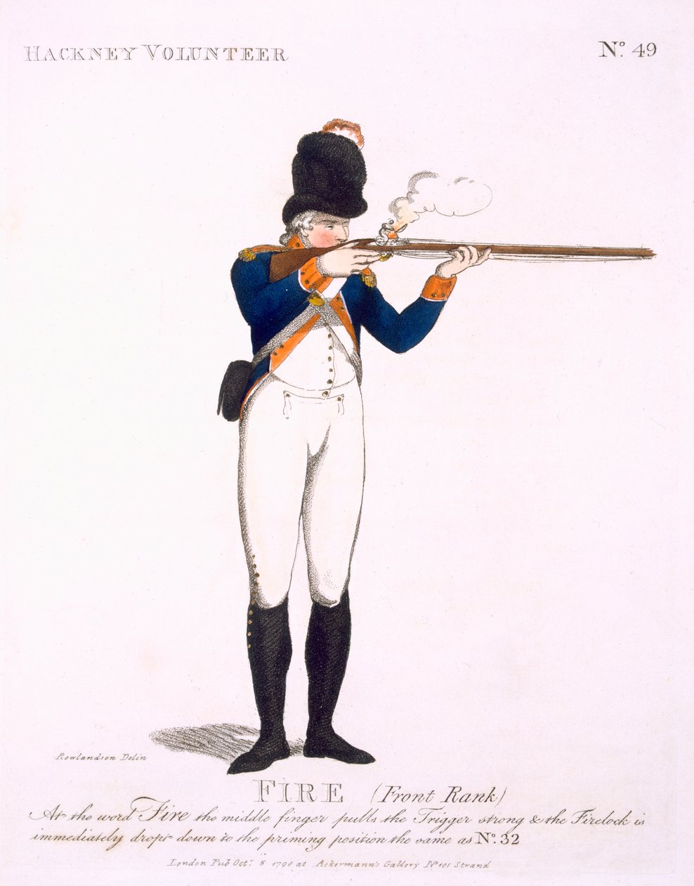 Hackney Volunteer ، اللوحة 49 من &39;Loyal Volunteers of London and Environs&39; ، تم نشره عام 1798 بواسطة توماس رولاندسون