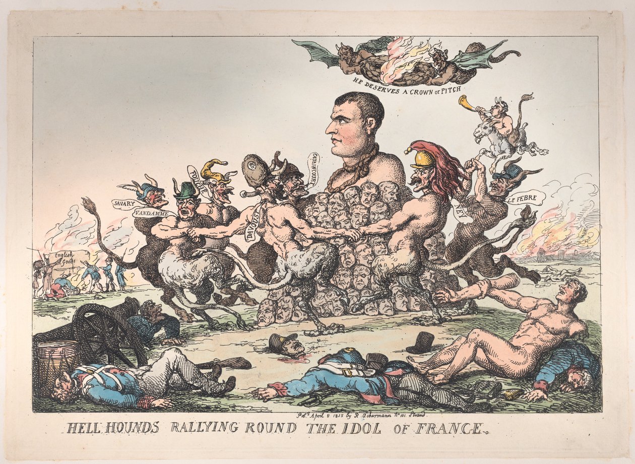 جولة Hell Hounds Rallying the Idol of France ، 8 أبريل 1815. ، 8 أبريل ، 1815. بواسطة توماس رولاندسون
