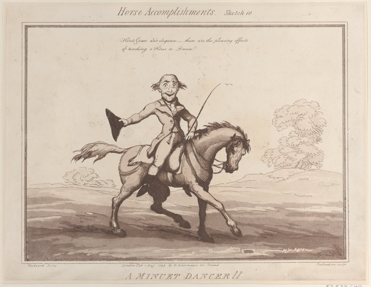 إنجازات الخيول ، رسم 10: راقصة مينويت !! ، 1 أغسطس 1799 ، 1 أغسطس 1799. بواسطة توماس رولاندسون