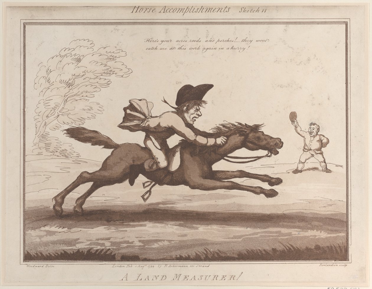 إنجازات الخيول ، رسم 11: مقياس الأرض !! ، 1 أغسطس 1799 ، 1 أغسطس 1799. بواسطة توماس رولاندسون
