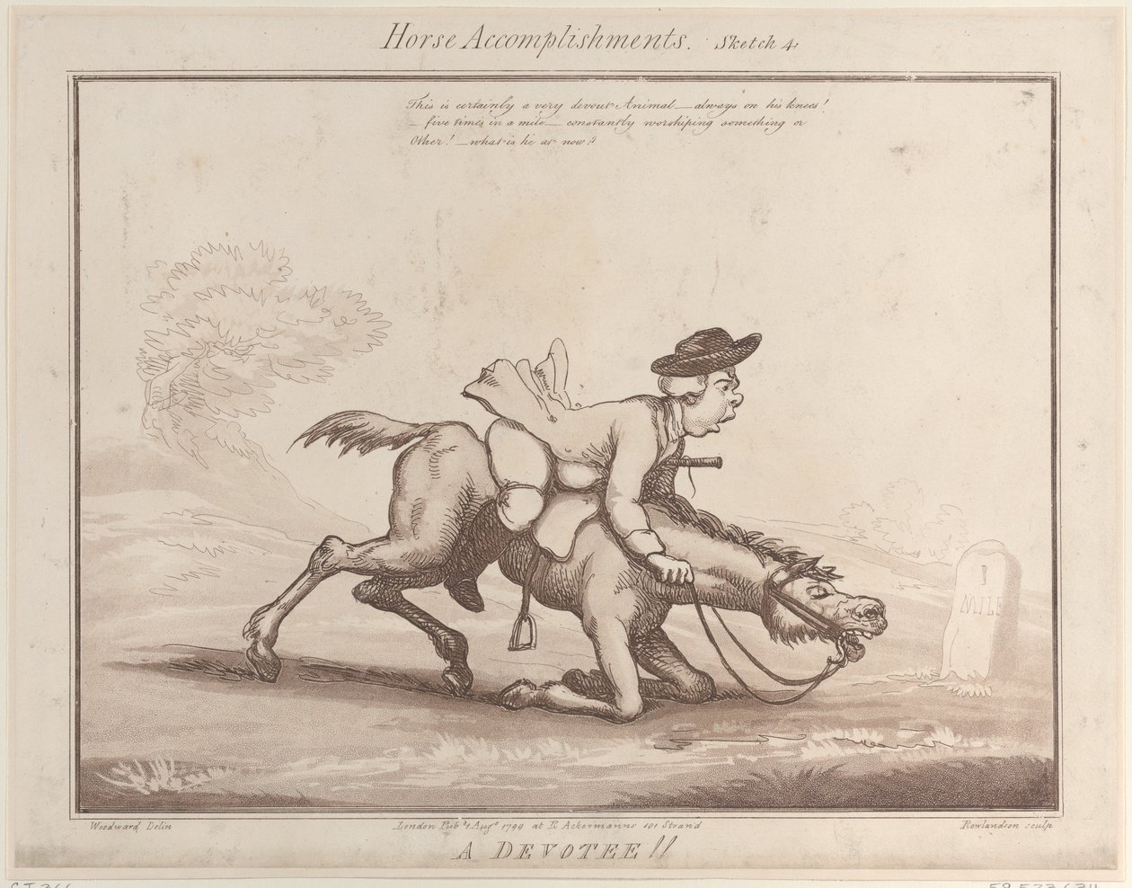 إنجازات الخيول ، رسم 4: محب !! ، 1 أغسطس 1799 ، 1 أغسطس 1799. بواسطة توماس رولاندسون