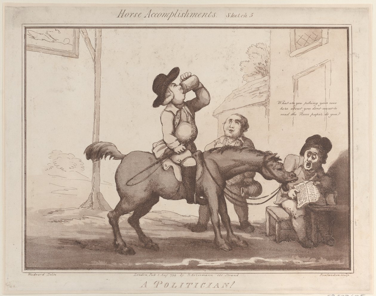 إنجازات الخيول ، رسم 5: سياسي !! ، 1 أغسطس 1799 ، 1 أغسطس 1799. بواسطة توماس رولاندسون