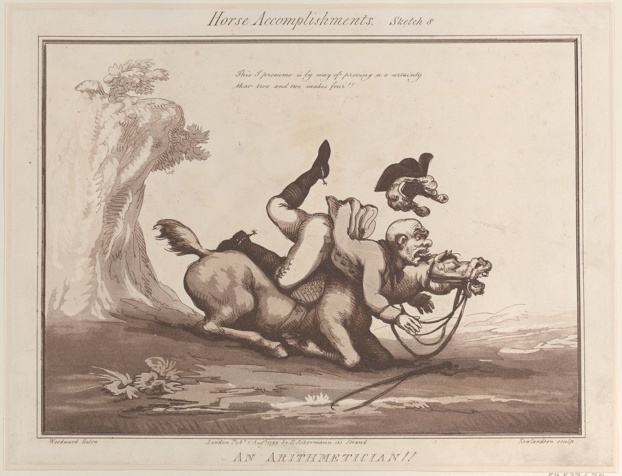 إنجازات الخيول ، رسم 8: عالم حسابي !! ، 1 أغسطس 1799 ، 1 أغسطس 1799. بواسطة توماس رولاندسون