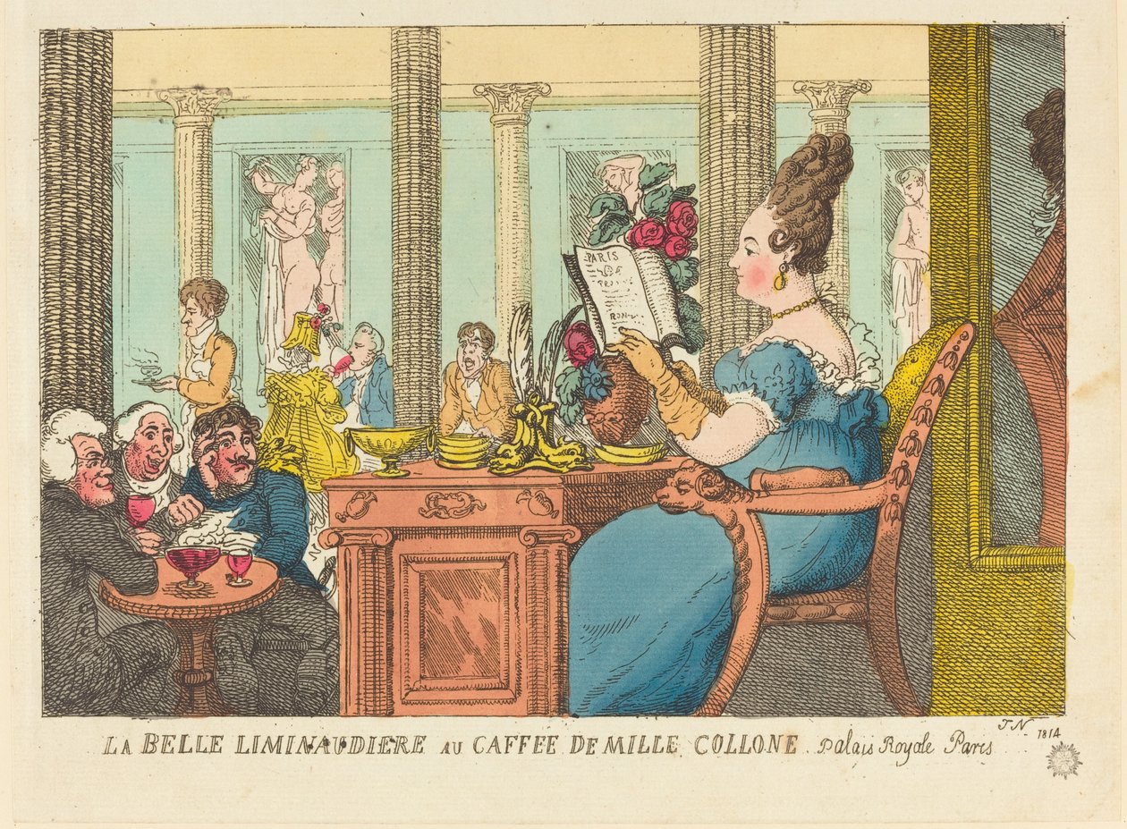 La Belle Limonaudiere في Cafe des Mille Colonnes ، Palais Royal ، باريس بواسطة توماس رولاندسون