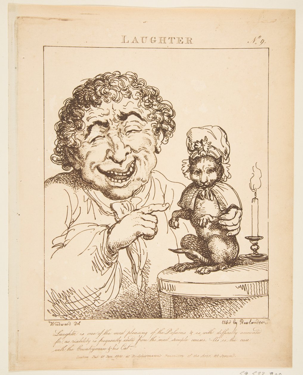 ضحك Le Brun Travched ، أو كاريكاتير العواطف ، 21 يناير 1800. بواسطة توماس رولاندسون