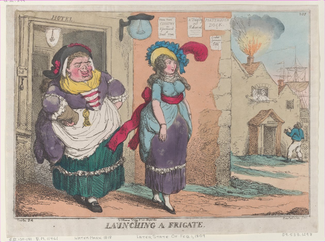 إطلاق فرقاطة ، [1 فبراير 1809] ، طبع. ، [1 فبراير 1809] ، طبع. بواسطة توماس رولاندسون