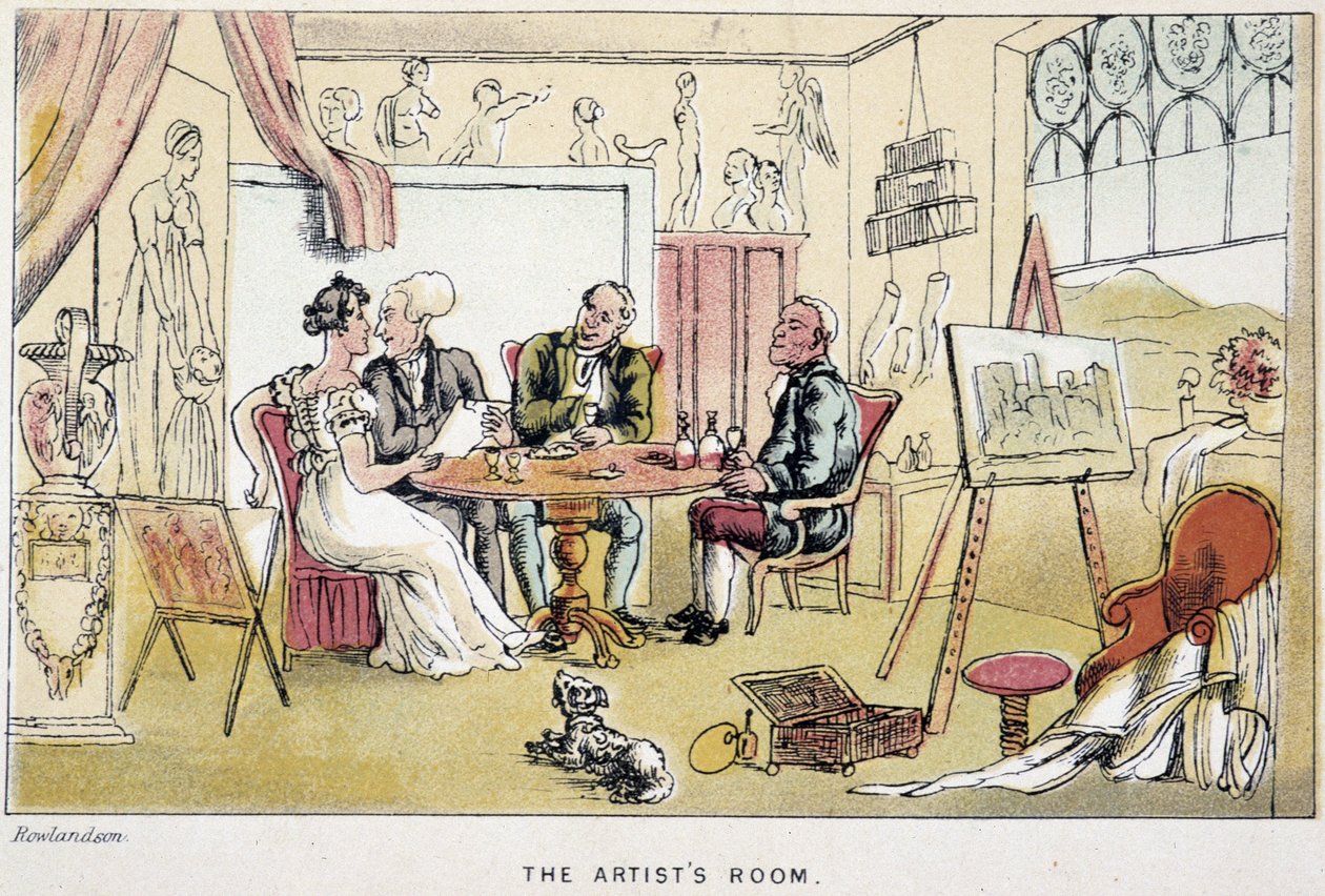 Le Dans un atelier d'artiste - في "" جولات دكتور Syntax الثلاث: بحثًا عن العزاء الخلاب والزوجة "" بقلم ويليام كومب ، إيل. رولاندسون بواسطة توماس رولاندسون