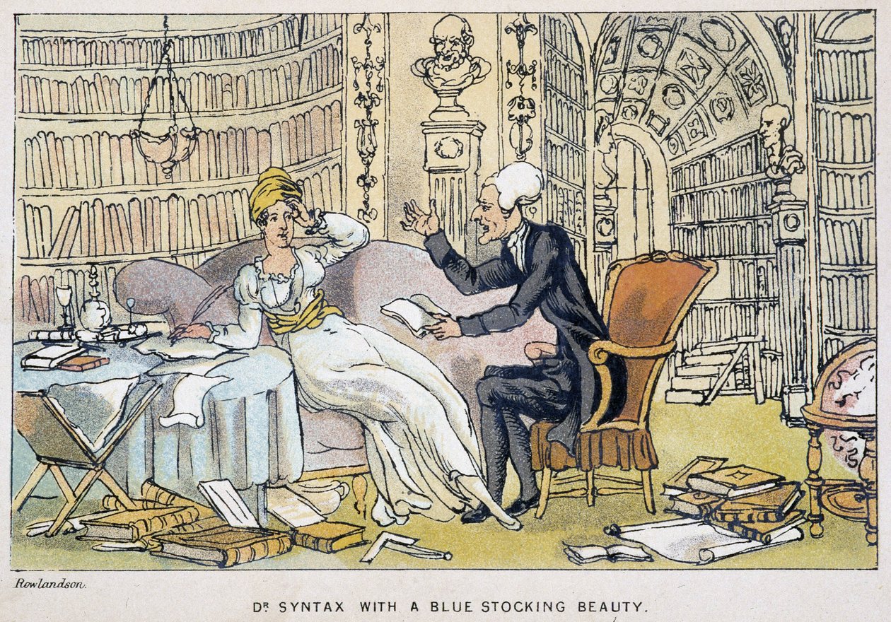Le doctor et une intelectuelle - في "" ثلاث جولات لـ Doctor Syntax: بحثًا عن العزاء الرائع والزوجة "بقلم ويليام كومب ، مريض. رولاندسون بواسطة توماس رولاندسون