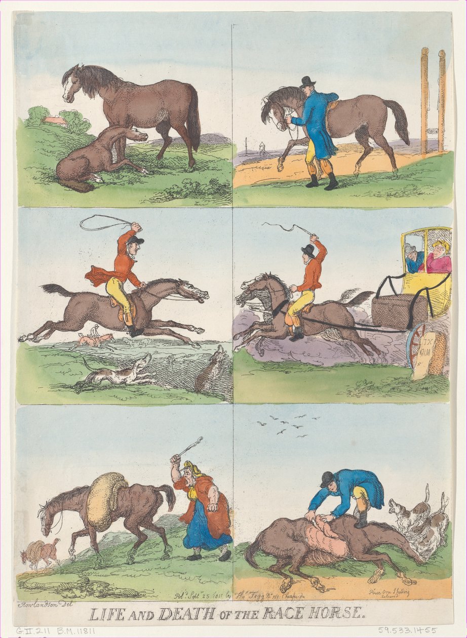 حياة وموت سباق الخيل 25 سبتمبر 1811 ، 25 سبتمبر 1811. بواسطة توماس رولاندسون