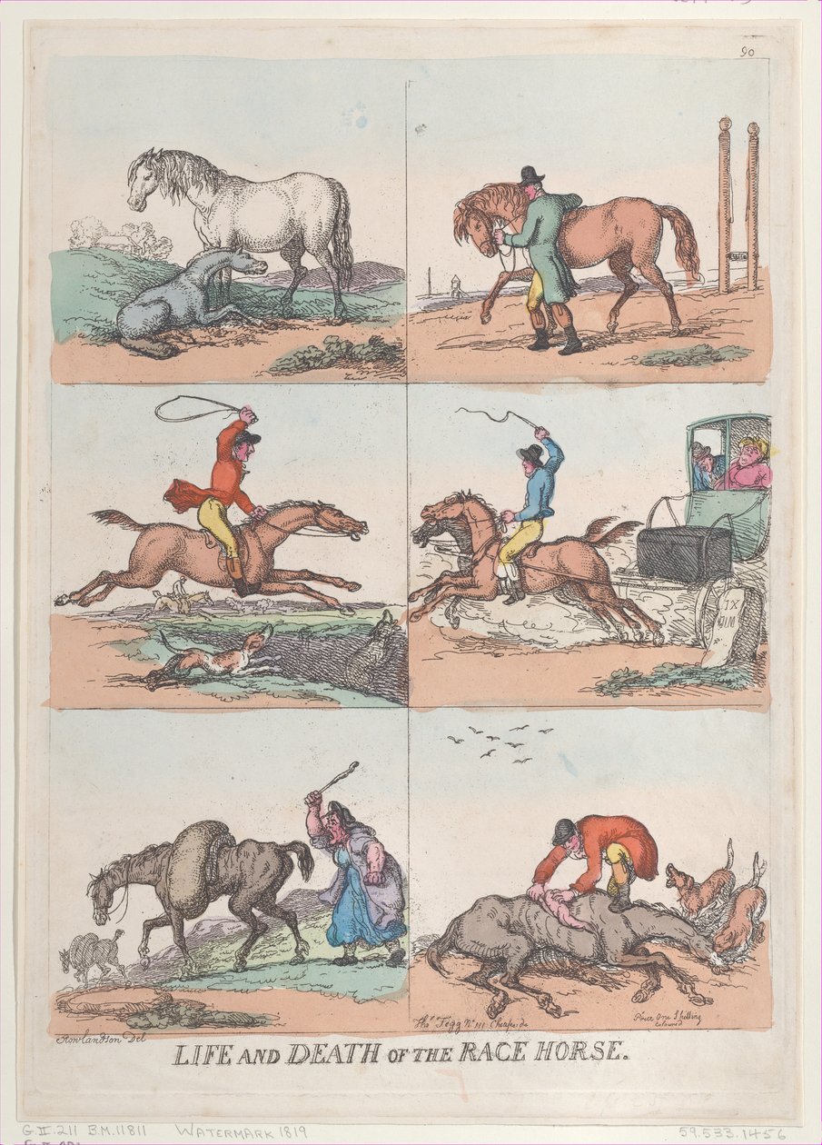 حياة وموت سباق الخيل ، [٢٥ سبتمبر ١٨١١] ، طبع. ، [٢٥ سبتمبر ١٨١١] ، طبع. بواسطة توماس رولاندسون