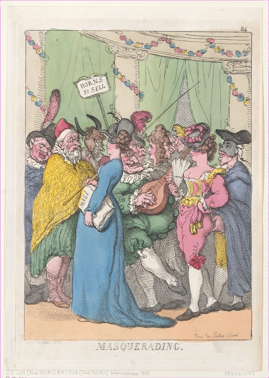التنكر ، [30 أغسطس 1811] ، أعيد طبعه. ، [30 أغسطس ، 1811] ، أعيد طبعه. بواسطة توماس رولاندسون