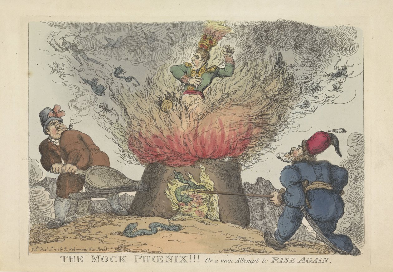 نابليون als valse fenix ، 1813 طائر الفينيق الوهمي !!! أو محاولة عبثية للنهوض مرة أخرى (العنوان على الكائن) بواسطة توماس رولاندسون