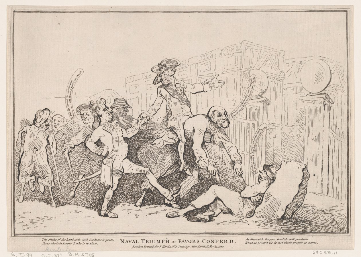 Naval Triumph، or Favors Conferred، November 13، 1780.، November 13، 1780. بواسطة توماس رولاندسون