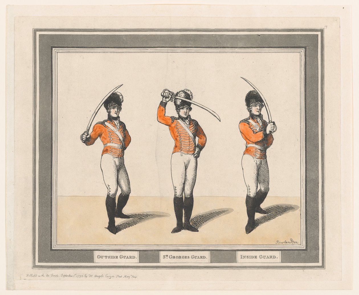 الحرس الخارجي ، حرس القديس جاورجيوس ، داخل الحرس ، 1 سبتمبر 1798. ، 1 سبتمبر 1798. بواسطة توماس رولاندسون