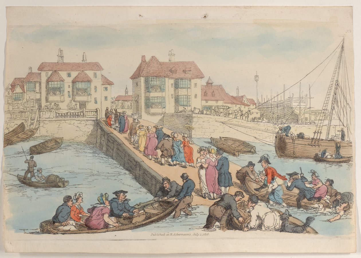 اللوحة 25: مكان هبوط ، من World in Miniature ، 1816. ، 1816. بواسطة توماس رولاندسون