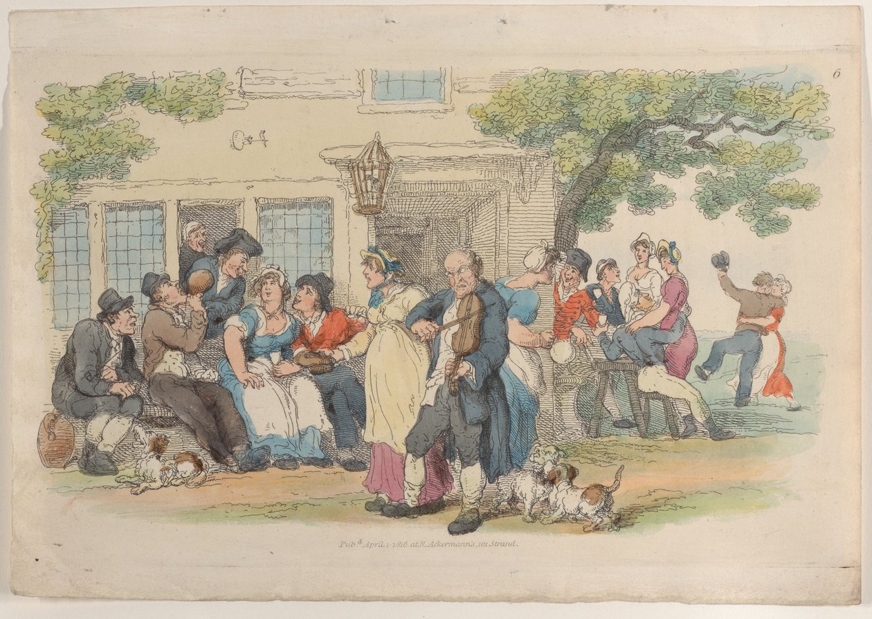 اللوحة 6: باب البيت ، من العالم المصغر ، 1816 ، 1816. بواسطة توماس رولاندسون