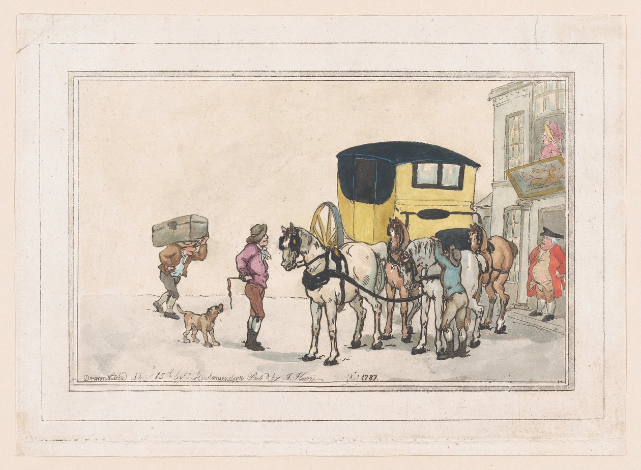 Post Boys and Post Horses في White Hart Inn ، 15 ديسمبر 1787. ، 15 ديسمبر 1787. بواسطة توماس رولاندسون