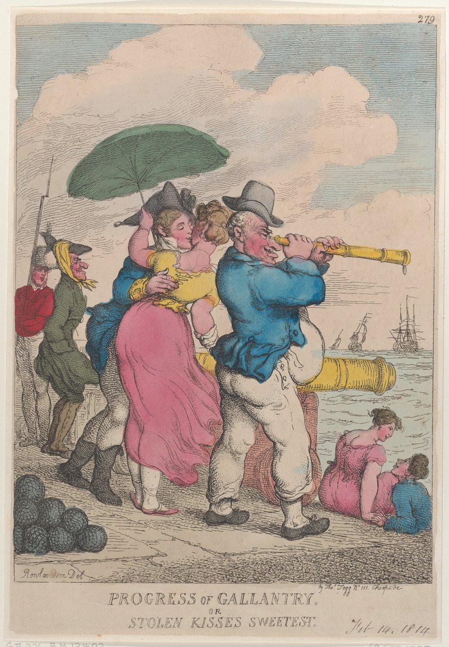 تقدم الجالانتري أو القبلات المسروقة أحلى ، 14 فبراير 1814. ، 14 فبراير 1814. بواسطة توماس رولاندسون