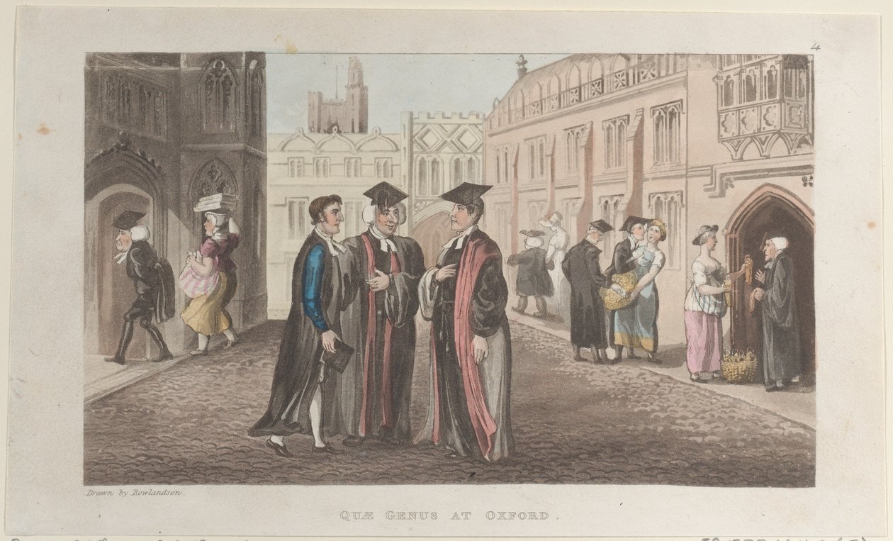 Quae Genus at Oxford ، من تأريخ جوني كواي جنس ، The Little Found ... ، ١ نوفمبر ١٨٢١. بواسطة توماس رولاندسون