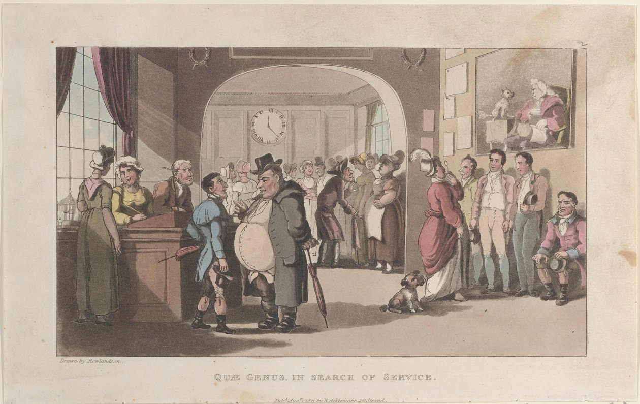 Quae Genus in Search of Service ، من تاريخ Johnny Quae Genus ، The Lit ... ، 1 أغسطس 1821. بواسطة توماس رولاندسون