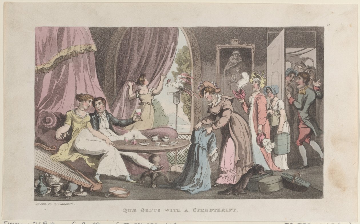 Quae Genus with a Spendthrift ، من تاريخ Johnny Quae Genus ، The Li ... ، 1 سبتمبر 1821 بواسطة توماس رولاندسون