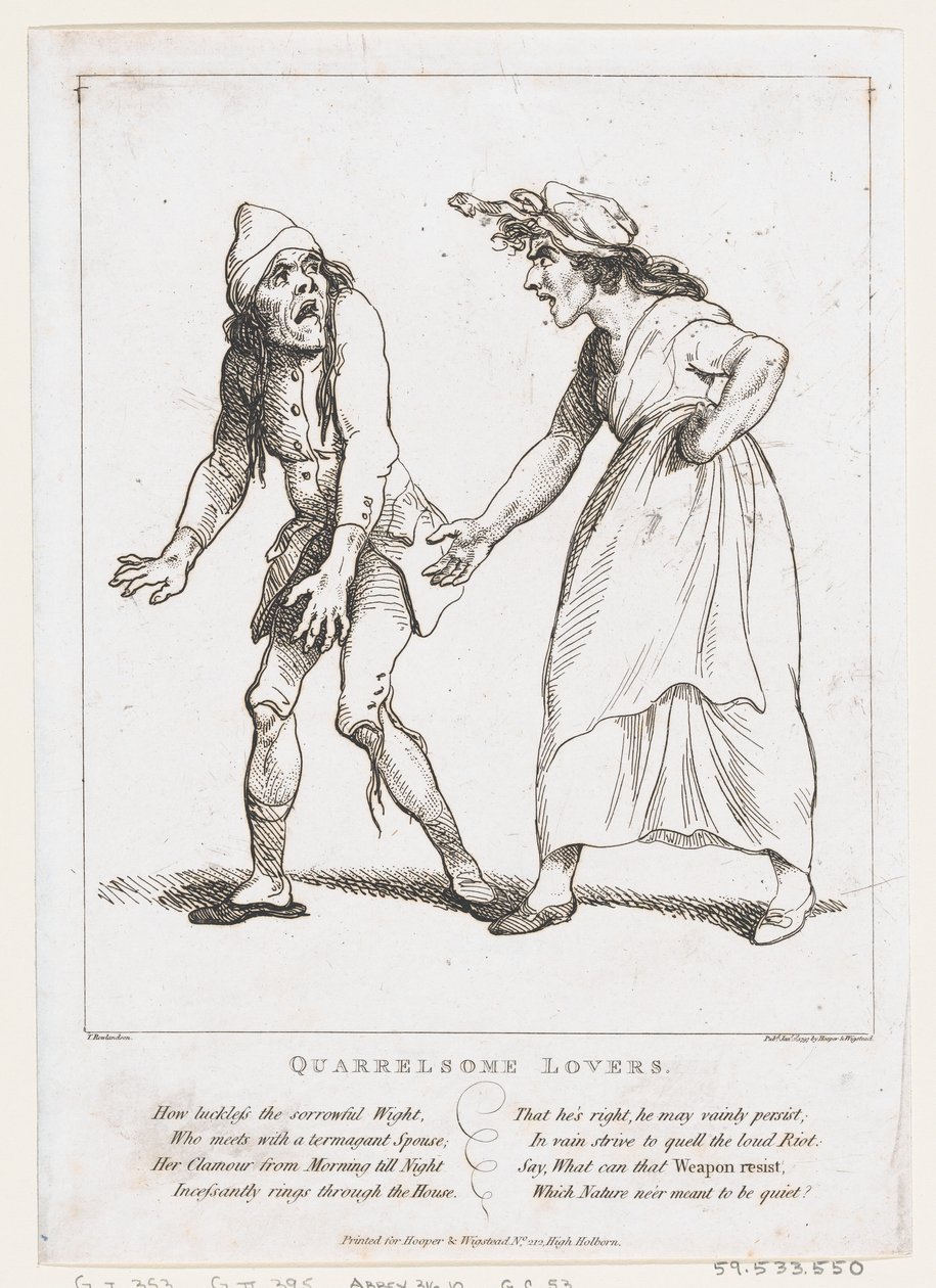 عشاق Quarrelsome ، 2 يناير 1797 ، 2 يناير 1797. بواسطة توماس رولاندسون