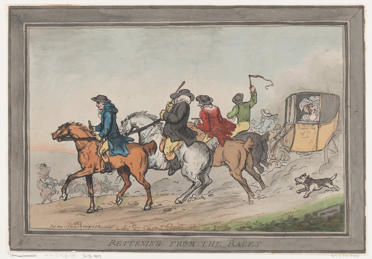 العودة من السباقات ، 1 ديسمبر 1791 ، 1 ديسمبر 1791. بواسطة توماس رولاندسون